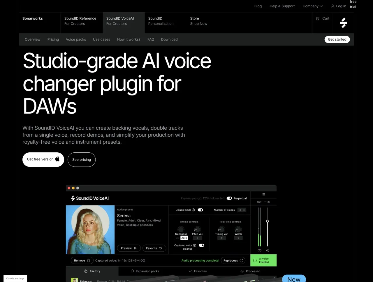 SoundID VoiceAI: Studio-grade voice changer plugin for a DAW