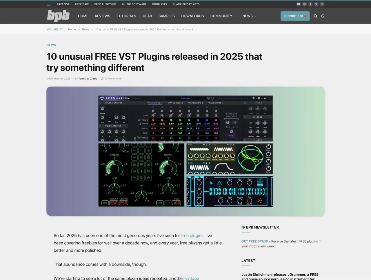 10 unusual FREE VST Plugins released in 2025 that try something different - Bedroom Producers Blog