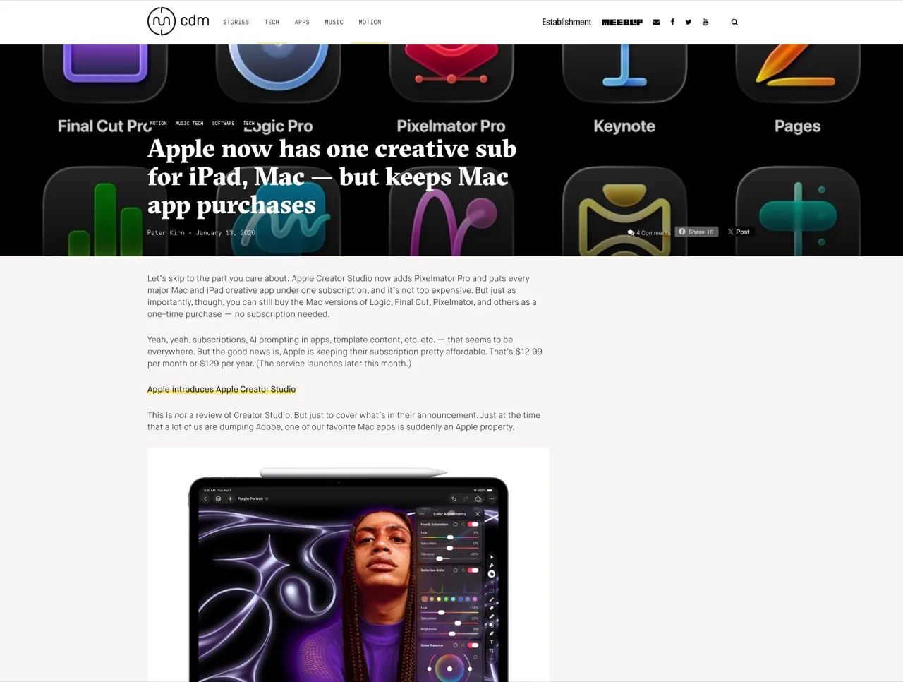 Apple now has one creative sub for iPad, Mac - but keeps Mac app purchases - CDM Create Digital Music