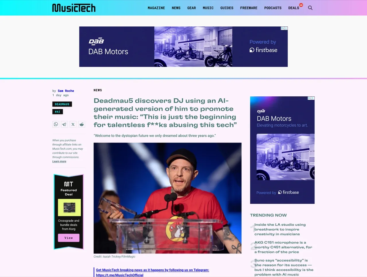 宣伝にフェイク動画を使用したDJにDeadmau5、激怒